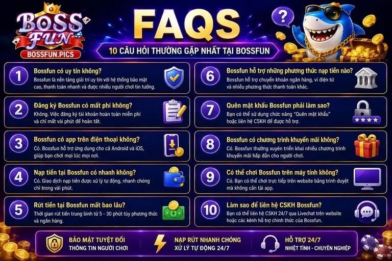 Giải đáp thắc mắc cho anh em khi chơi tại Bossfun